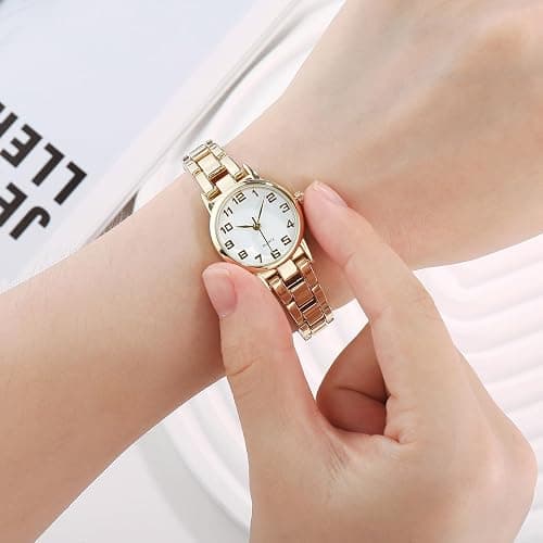 TWOPTION Womens Waterproof Wrist Watch,Women's Small Thin Analog Bracelet Quartz Watch Dainty Christmas Gifts thumbnail 4