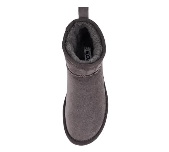 Soda “Mutual/Mute” ~ Women Round Toe Lug Sole Low Flatform Sherpa-lined Ankle Bootie thumbnail 6