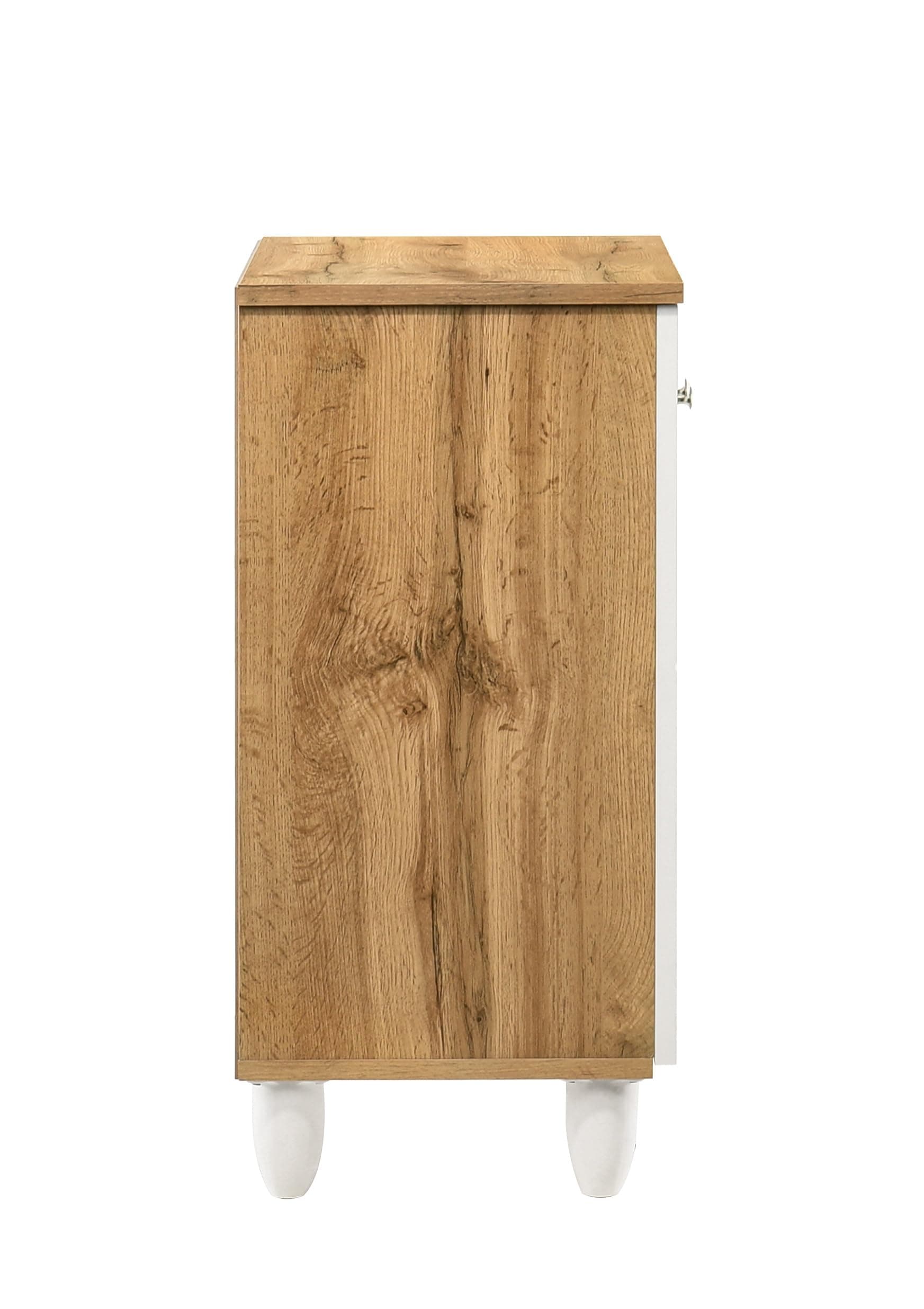 DeckUp Capri 2-Door Engineered Wood Shoe Rack (Wotan Oak & White, Matte Finish) thumbnail 6
