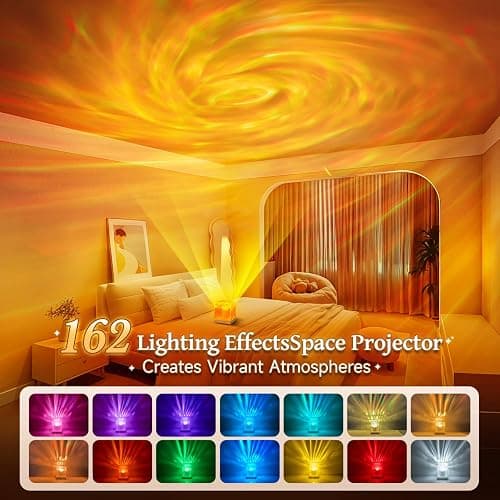 Purple Lights Pink Lamp Flower Lamp, 18 Colors Hologram Planetarium Projector Solar System Projector Night Light, Dimmable Tornado Aesthetic Flower Lights, Pink Christmas Decor Pink Room Decor Gifts thumbnail 2