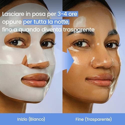 BIODANCE Hydro Cera-nol Real Deep Mask, Maschera Viso Notturna in Hydrogel, Idratante e Lenitiva, Riduce Arrossamenti e Calma Rapidamente la Pelle, K-Beauty, 34g x 4 Pezzi thumbnail 5