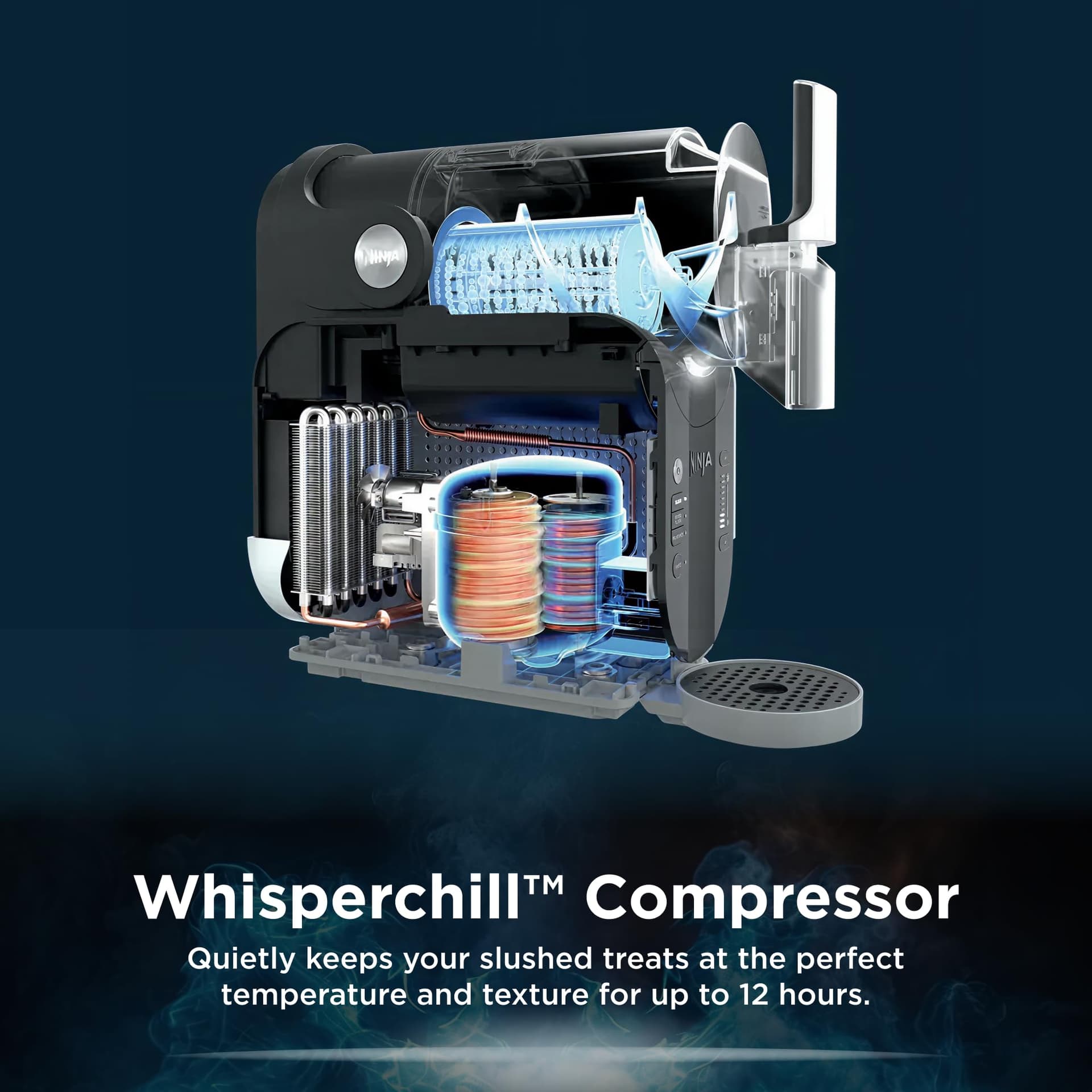 Ninja SLUSHi Professional Frozen Drink Maker, 5 Preset Functions, Compact Size, Up to 9 servings with 2.6L Capacity, FS301ANZ, Artic Blue and Grey thumbnail 6