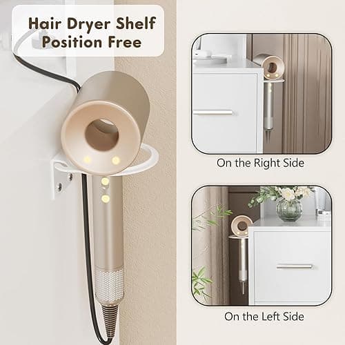 YESHOMY Vanity Desk with Mirror, Power Outlet and 10 Lights, Makeup Table with 7 Drawers, 3 Color Modes Available for Bedroom, Pure White thumbnail 9