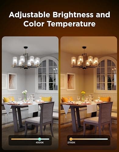 Govee E12 Led Bulb, Smart Light Bulbs Work with Matter, Alexa, Google Assistant, WiFi Candelabra Bulbs 40 Watt Equivalent, RGBWW Color Changing Light Bulb, 2.4Ghz Only, 450 LM, 4 Pack thumbnail 3