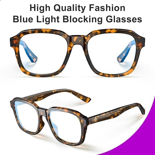 VISOONE Oversized Square Blue Light Blocking Glasses Fashion Computer Eyewear for Women and Men BENNETT thumbnail 5