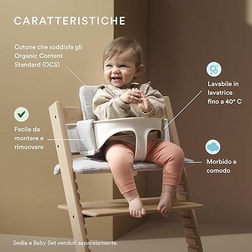 Tripp Trapp Cuscino Classic, Terracotta - Da aggiungere alla sedia o al seggiolone Tripp Trapp per Supporto e Comfort - Lavabile in lavatrice - Per tutte le Sedie Tripp Trapp - Terracotta thumbnail 3