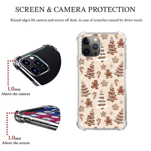 Vusbvelnot Brown Gingerbread Christmas Trees Case Compatible with iPhone 14 Pro, Cute Christmas Festival Case for iPhone 14 Pro, Cool TPU Bumper Phone Case Cover thumbnail 3