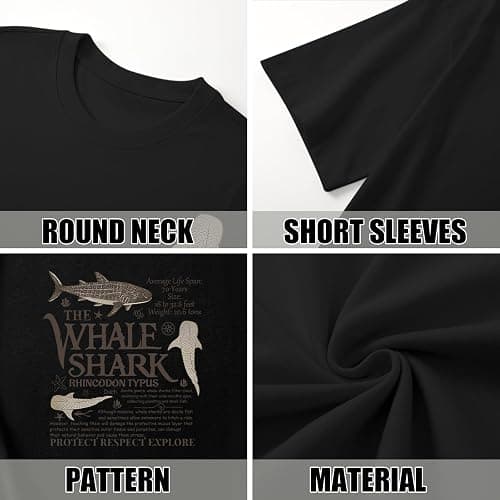 BeWithYou Cute Whale Shark Shirts for Women Oversized Kawaii Ocean Animal Shirt Aesthetic Preppy Graphic Tshirts Casual Tops thumbnail 7