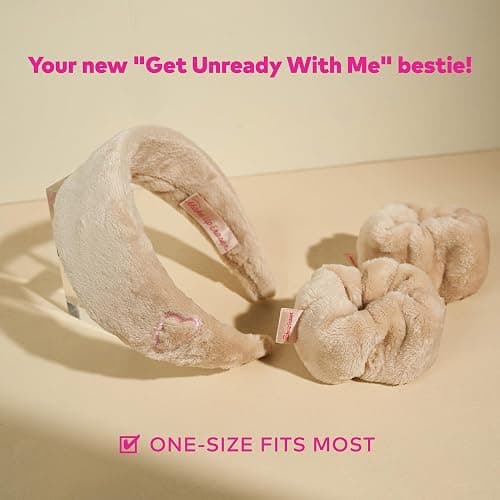 MakeUp Eraser Drip Eraser by The Original, Absorbent Headband and Wristbands Collect Water During Face Washing, 3 Piece Spa Set, One Size Fits Most, Sweet Cream thumbnail 6