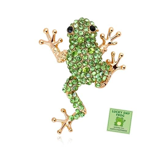 Cute Frog Enamel Pin Brooch for Women Green Animal Jewelry Accessories Frog Costume Christmas Pin - Image 1