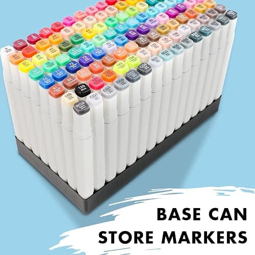 Buecs Alcohol Markers: Double Tipped Art Marker, 120 Count, suitable for Adults Artists Painting, Coloring Drawing Sketching, Multicolor thumbnail 5