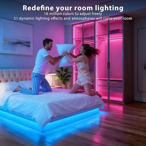DAYBETTER LED Strip Lights 150 ft, Smart LED Lights for Bedroom, Bluetooth Led Light Strips with Remote, App Control, DIY Colors, RGB Color Changing LED Strip Lighting Music Sync, Party, Room Decor thumbnail 5
