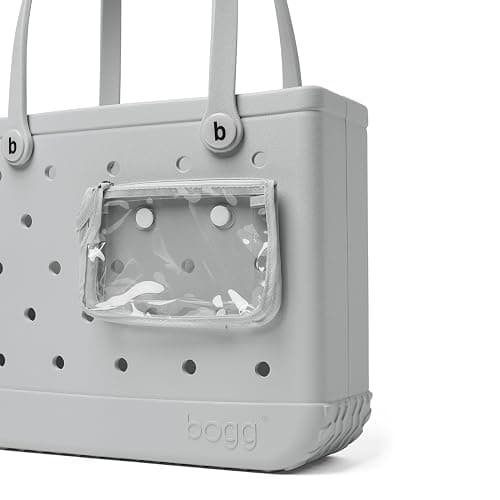 BOGG BAG Small Waterproof Washable Tote for Beach Boat Pool Work Sports 15x13x5.25 - Lightweight Cute Tote Bag - Shades of Gray thumbnail 5