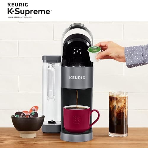 Keurig K-Supreme Single Serve K-Cup Pod Coffee Maker, MultiStream Technology, 4 Brew Sizes, 66oz Dual-Position Removable Reservoir, Gray thumbnail 2