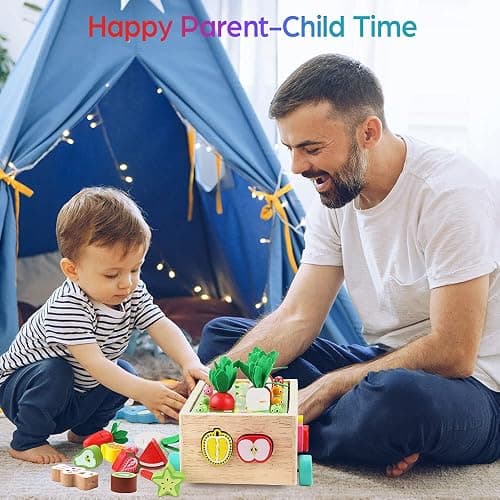 Toddlers Montessori Wooden Educational Toys for Baby Boys Girls Age 1 2 3 Year Old, Shape Sorting Toys 1st One First Birthday Girl Gifts for Kids 1-3, Wood Preschool Learning Fine Motor Skills Game thumbnail 6