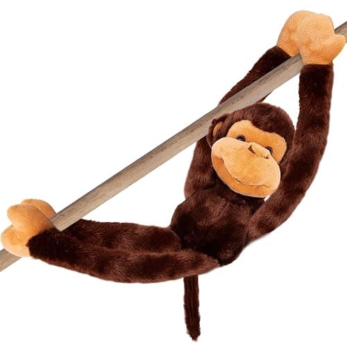 ArtCreativity Long Arm Plush Monkey, 23 Inch Hanging Monkey with Connectable Limbs, Ultra Soft and Huggable Stuffed Animal for Kids, Cute Home and Nursery Décor, Best Birthday Gift Idea - Image 1