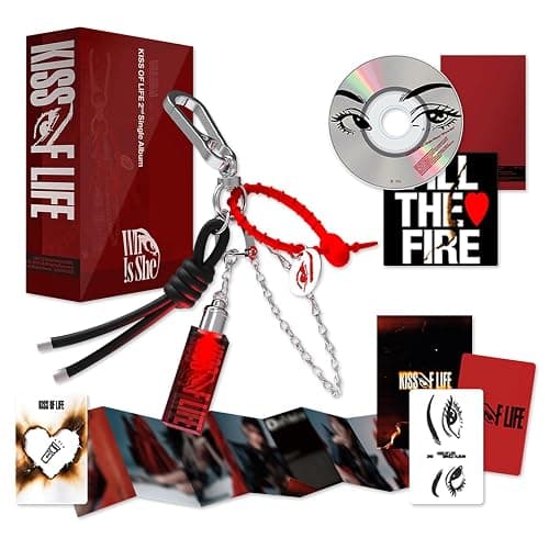 Who is she 2nd Single Album Seek Ver. Package Box + Mini Light + Sticker Pack + Concept Photocard Set + Accordion Booklet + 4 Extra Photocards Official K-POP Sealed Album - Image 1