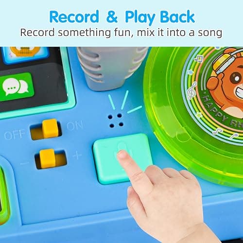 Baby DJ Table for Toddlers 1-3, Baby Musical Piano Toys 6-9-12-18 Months Toddler Activity Learning DJ Mixing Table with Music & Light Educational Toy for 1 Year Old Boy Girl First Birthday Infant Gift thumbnail 9