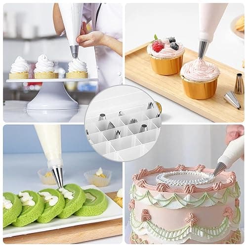 2 Pack Piping Tip Organizer Box, 36 Grids Storage Container with Adjustable Dividers, Made with Clear Plastics, Compartment Container for Cake Decorating Tools, Baking Tools, Jewelry, Beads and Crafts thumbnail 7