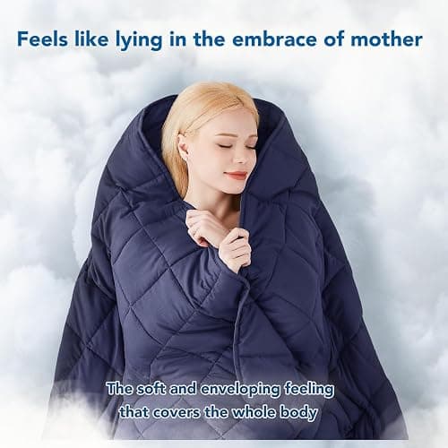 Topcee Weighted Blanket for Adults (20 lbs, 48" x 72") Twin Size Soft Cooling Heavy Blanket Sleeping, Apply to 130-160 lbs Body, Thick Breathable Blanket with Glass Bead, Easy Care thumbnail 5