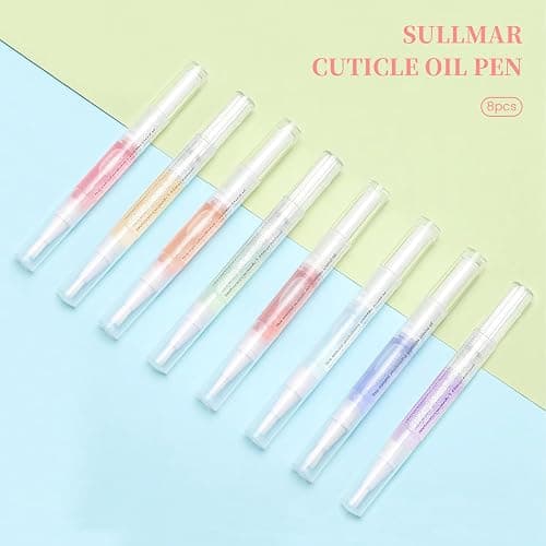 SULLMAR Nail Oil Cuticles Pens 8pcs Nail Care Kit 8 Smell Cuticle Pen Nutrition Oil Nail Art Professional Manicure Set for Nails Softener Nourish Skin thumbnail 2
