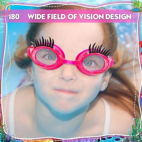 Konohan Kids Swim Goggles Eyelashes Girls Funny Goggle thumbnail 3