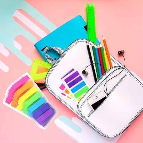 Qufiiry 1120 Pcs Sticky Tabs, Index Tabs, Book Tabs with 7 Color, Writable and Repositionable Page Markers Labels, File Tabs Flags for Reading Notes, Notebook, Books, Classify Files thumbnail 2
