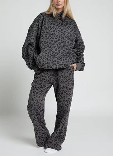 DURUNUL Leopard Print Hoodies for Women Oversized Cheetah Printed Hooded Pullover 2000s Y2K Hoodie Sweatshirt 90s Streetwear thumbnail 2
