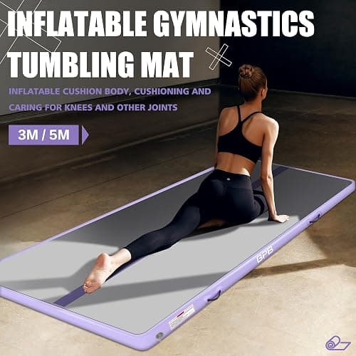 BPB Inflatable Gymnastics Mat. 10ft Air Tumble Track for Home Use/Training/Gymnastics/Cheerleading/Yoga/Pilates/Martial Arts/Gym/Beach/Cheerleading/Water Fun thumbnail 3