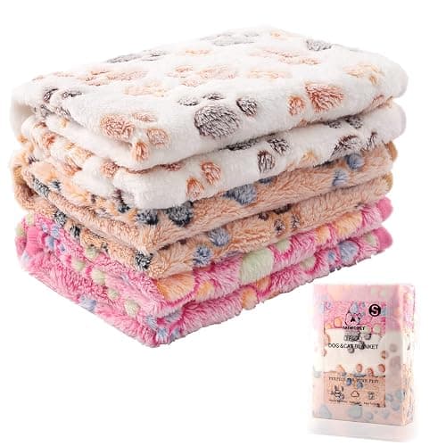MIWOPET 3 Pack Cat and Dog Blanket Soft & Warm Fleece Flannel Sleep Mat, Great Pet Throw for Puppy, Kitten,Cats,Small Dogs (Small 23" x 15") - Image 1