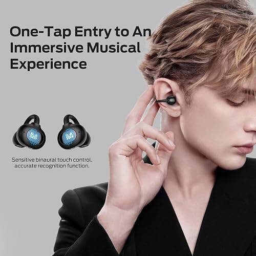 Monster Open Ear AC339 Earbuds, Bluetooth 6.0 Earphones Stereo Sound, Open Ear Clip Wireless Earbuds 40 Hours Playback, with Smart Digital Display Design, Touch Control, IPX6 Waterproof thumbnail 6