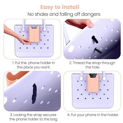 OUTXE Silicone Phone Holder Accessories for Bogg Bag, Phone Case Holder Compatible with All Bogg Bags, Peachy Beachy Cell Phone Insert for Simple Modern Beach Bag thumbnail 6