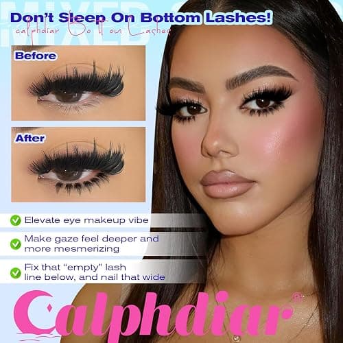Spiky Bottom Lashes Individual Thick Volume Bottom Lash Clusters Manga Lower Eyelash Extensions 6-8MM Wispy Bottom Cluster Lashes 240pcs DIY Bottom Lash Extension at Home by calphdiar thumbnail 2
