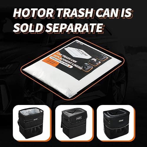 HOTOR Car Trash Can Black and Trash Bags Car Trash Can(2 Gallons 50 Pack) thumbnail 7