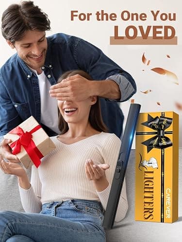 Candle Lighter Stocking Stuffers for Women Men, Electric Candle Lighter USB Rechargeable Graduation Gifts for Him Wife Grandma Girlfriend Safety Lock Long Lighters for Grill Home Kitchen BBQ Camping thumbnail 3