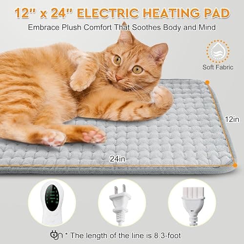 LANVA Heating Pad for Back Pain & Period Cramps Relief - Christmas Gifts for Women Men Mom Dad, Portable Electric Neck and Shoulder Heating Pads Large, 10 Heat Settings, ETL Certified, 12"x24" thumbnail 7