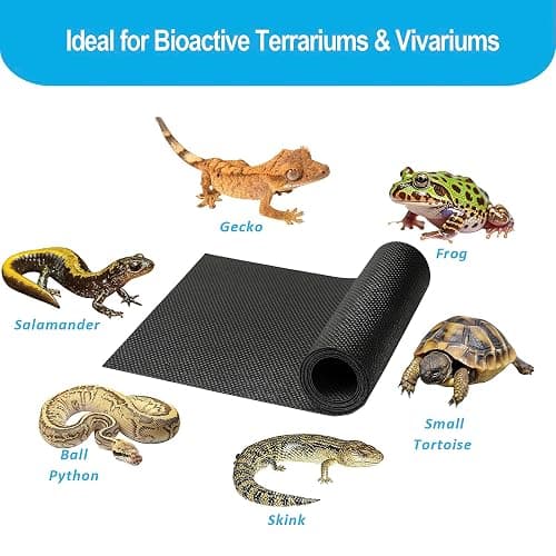 Duedusto 2Pcs 36"x18"Reptile Terrarium Substrate Barriers, Bioactive Terrarium Supplies, Reptile Tank Accessories for Geckos, Snakes, Lizards, Frogs, Tarantula, Newts, Salamanders, Skinks thumbnail 6