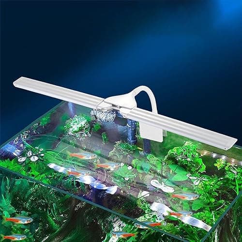 LED Aquarium Light Full Spectrum Clip Fish Tank Light Plants Light 360° Adjustable 2 Light Bar Super-Bright 8W Suitable for 20-40 Gal Fish Tank - Image 1