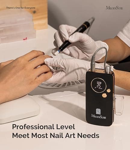 MelodySusie Advanced Clip-On High-Efficiency Cordless Nail Drill with Lightweight Handpiece, SM200F 35000RPM E-File with Long Battery Life for All Manicure Shaping & Gel Removal for Home & Salon Use thumbnail 4