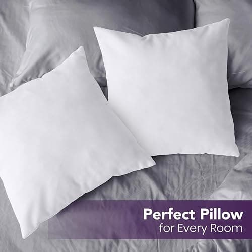 Utopia Bedding Throw Pillows Insert (Pack of 2, White) - 26 x 26 Inches Bed and Couch Pillows - Indoor Decorative Pillow thumbnail 6