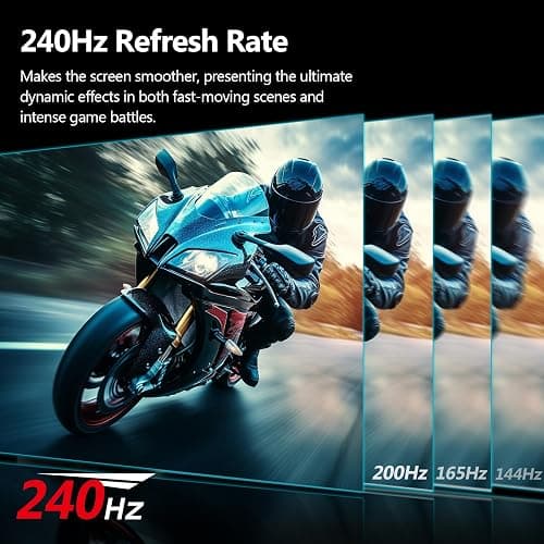 24.5" Gaming Monitor 240Hz, Z-Edge UG25F FHD 1920x1080 Computer Monitor, 1ms Frameless LED, Contrast Ratio 5000:1 thumbnail 2