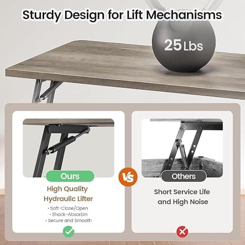 SEDETA Lift Top Coffee Table thumbnail 6