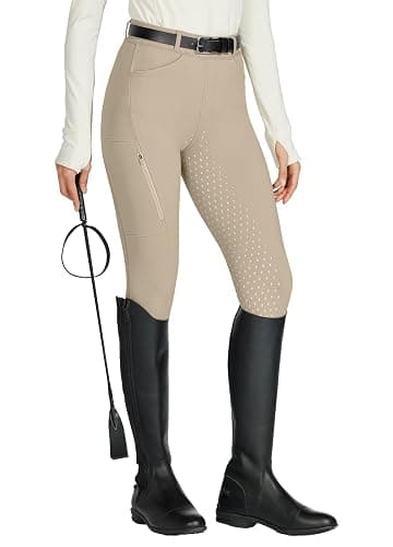 Willit Women's Horse Riding Pants Full Seat Silicone Equestrian Breeches Horseback Schooling Tights Zipper Pockets - Image 1