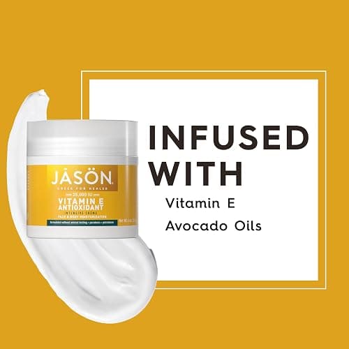 JASON Vitamin E Antioxidant Intensive Crème Face & Body Moisturization, 25,000 IU Body Cream Moisturizer, 4 Fluid Ounces thumbnail 4