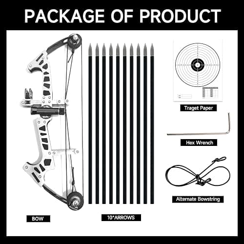 Archery Bow Set Left and Right Hand Compound Bow Hunting Bow Metal Material Catapult RH/LH for Practice Archery thumbnail 2