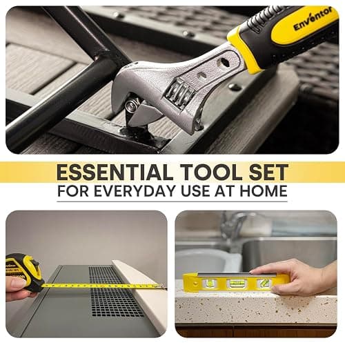 Enventor Tool Kit Set, 108PCS General Household Hand Tool Kit with Storage Toolbox, Small Tool Kits for Home thumbnail 6