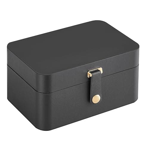 SONGMICS Jewelry Organizer Box, Travel Jewelry Case, 2-Layer Travel Case for Earrings, Necklaces, Bracelets - Portable Jewelry Storage with Large Capacity, Gift Idea, Slate Gray UJBC166G01 thumbnail 8