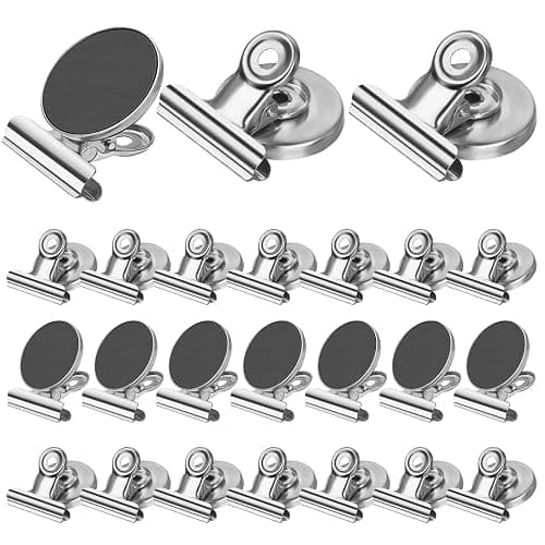 Grtard 24 Pack Magnetic Clips Heavy Duty, Magnet Clips for Fridge, Refrigerator Magnets, Strong Magnetic Clip, Scratch Free Magnets with Clip for Whiteboard, Refrigerator, Cruise, Locker - Image 1