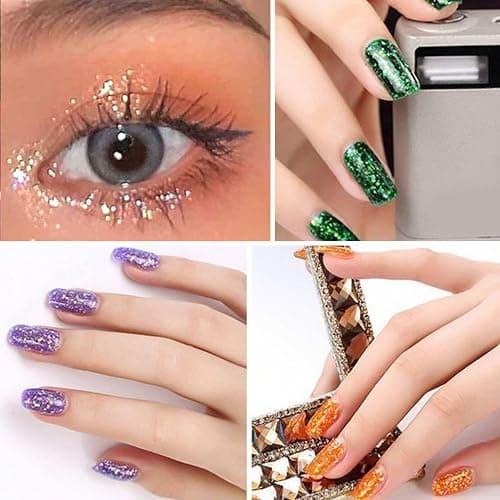 12 Jars of Nail Art Glitter Powder, 12 Jars of Nail Art Glitter, Nail Glitter Powder, Craft Fine Glitter Powder, Laser Gradient Glitter Powder, DIY Handmade Decorative Accessories thumbnail 5