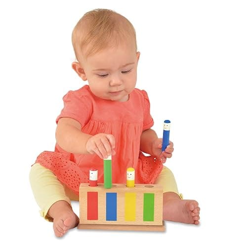 Galt Pop-Up Toy - Colourful Wooden Sensory Toy, Ages 12 Months Plus | Early Learning Cause and Effect Toy for Colour Recognition and Motor Skills Development, First Birthday Gift for Girls & Boys thumbnail 5